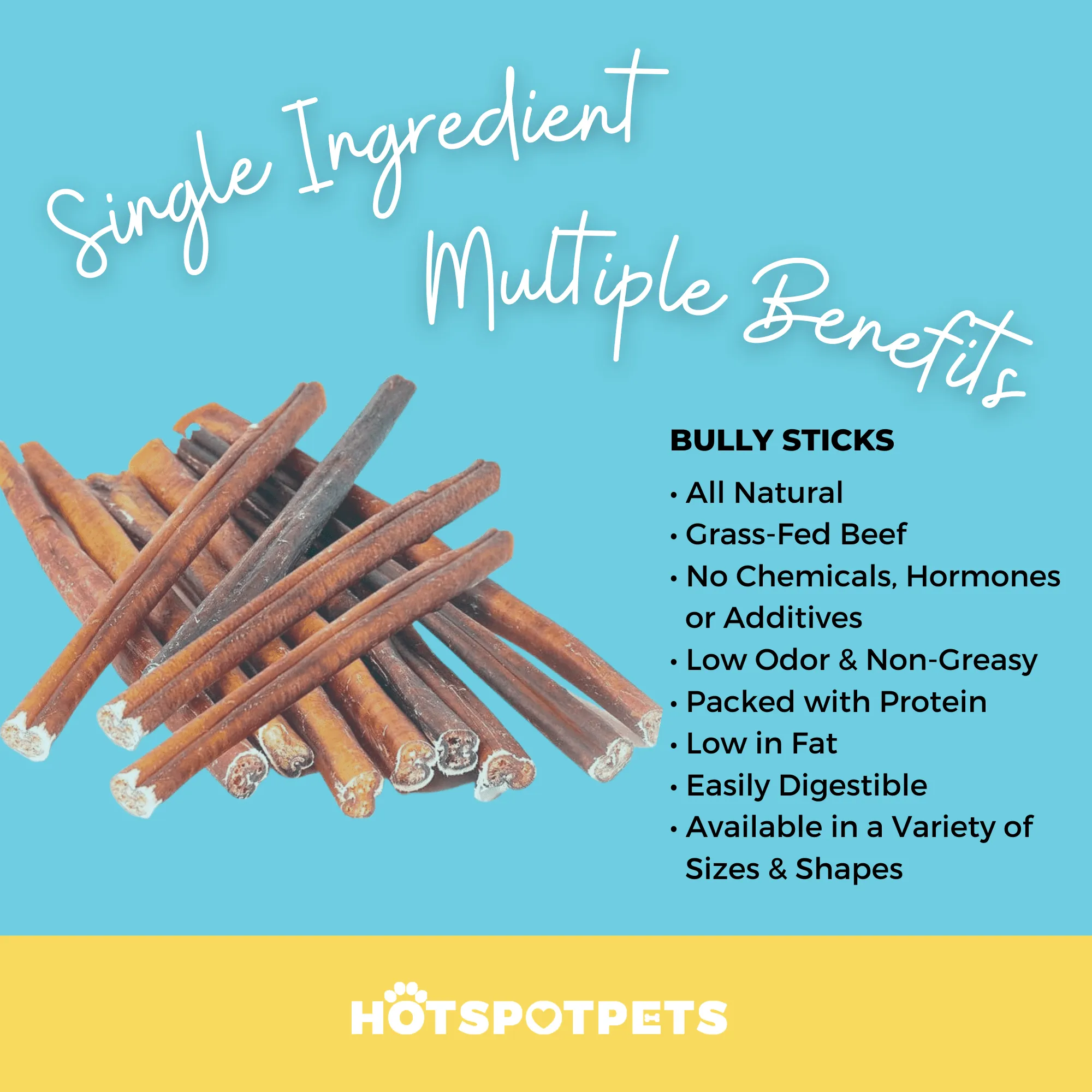 12" Standard Bully Sticks for Large & Extra Large Dogs