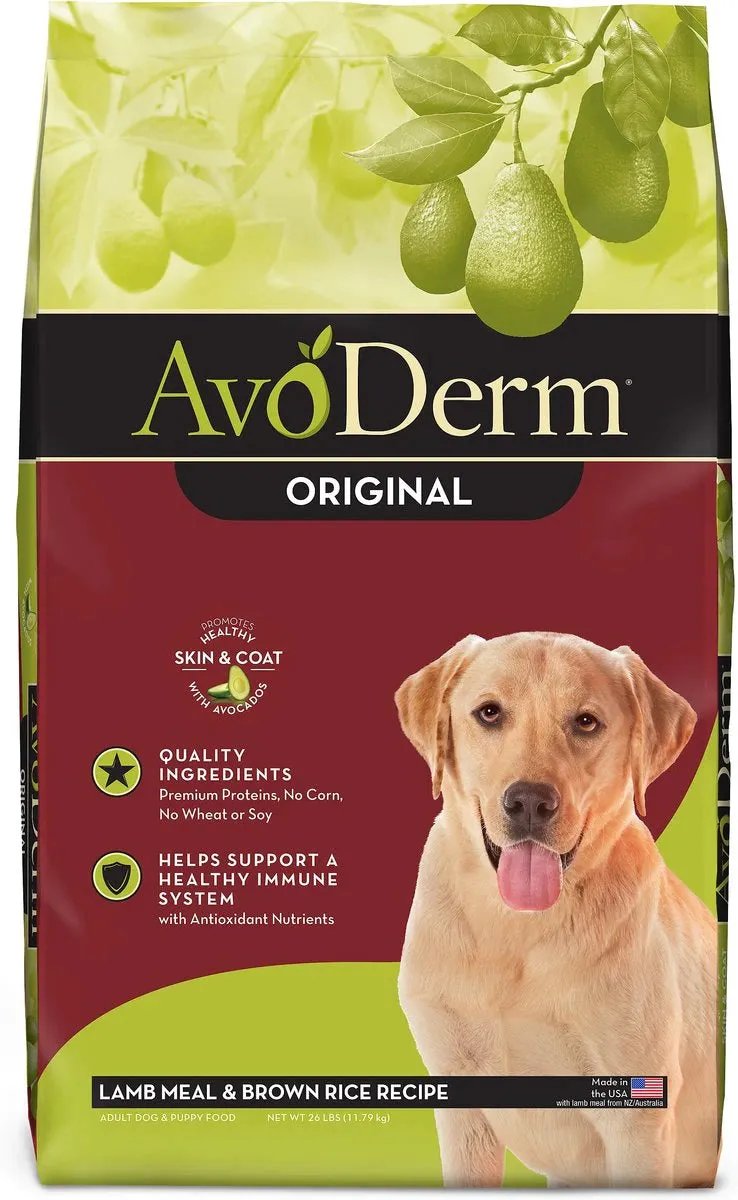 AvoDerm Natural Original Lamb Meal & Brown Rice, Dry Dog Food