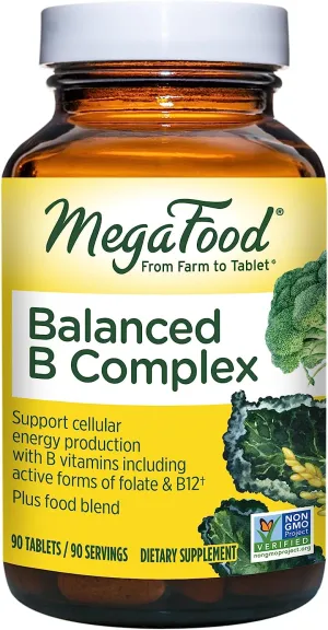 B vitamins MegaFood Balanced B Complex, 90 tablets