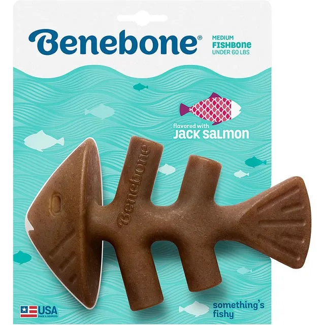 Benebone Fishbone Salmon Dog Chew, Medium