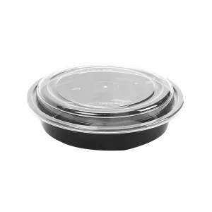 Black Base Round Container 24 Oz 300 Pieces