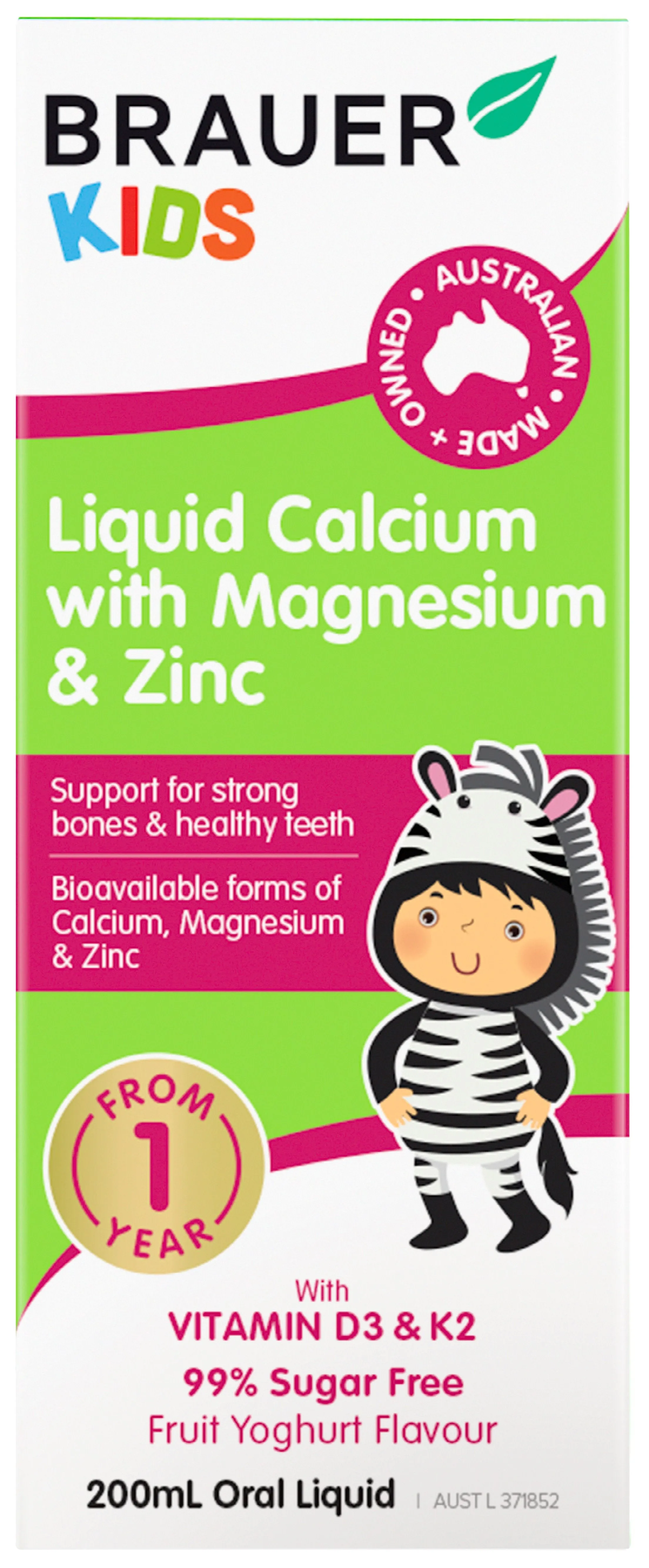 Brauer Baby And Kids Liquid Calcium Magnesium Zinc