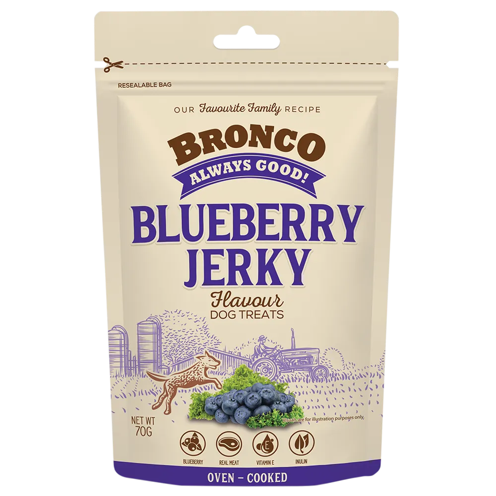 Bronco Dog Jerky Blueberry 70g