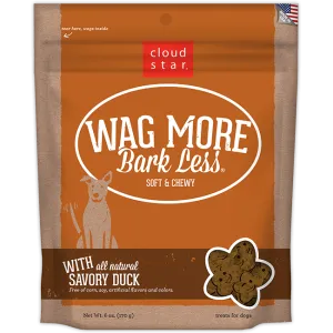 Cloud Star Wag More Bark Less Soft and Chewy Savory Duck Dog Treats