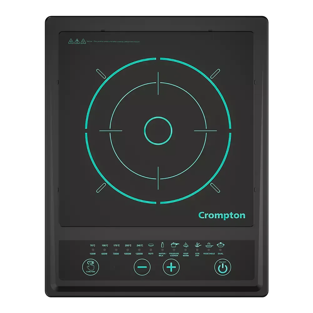 Crompton Instaserve 1200 W Induction Cooktop | 7 One touch Cook Menus