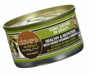 Dave's Pet Food Naturally Healthy Grain Free Tuna Entree in Gravy Canned Cat Food