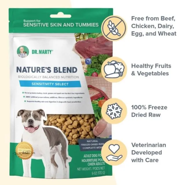 Dr. Marty Nature's Blend Sensitivity Select Freeze-Dried Dog Food