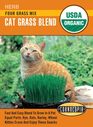 'Four Grass Mix' Organic Cat Grass Blend