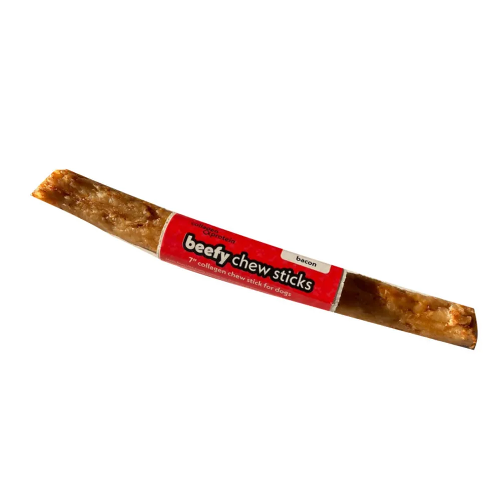 Frankly Pet Beefy Chew Sticks 7-8" Bacon Recipe Dog Treat