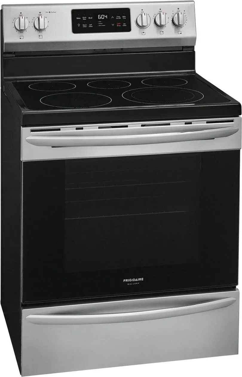 Frigidaire Gallery 30" Freestanding Electric Range with Steam Clean