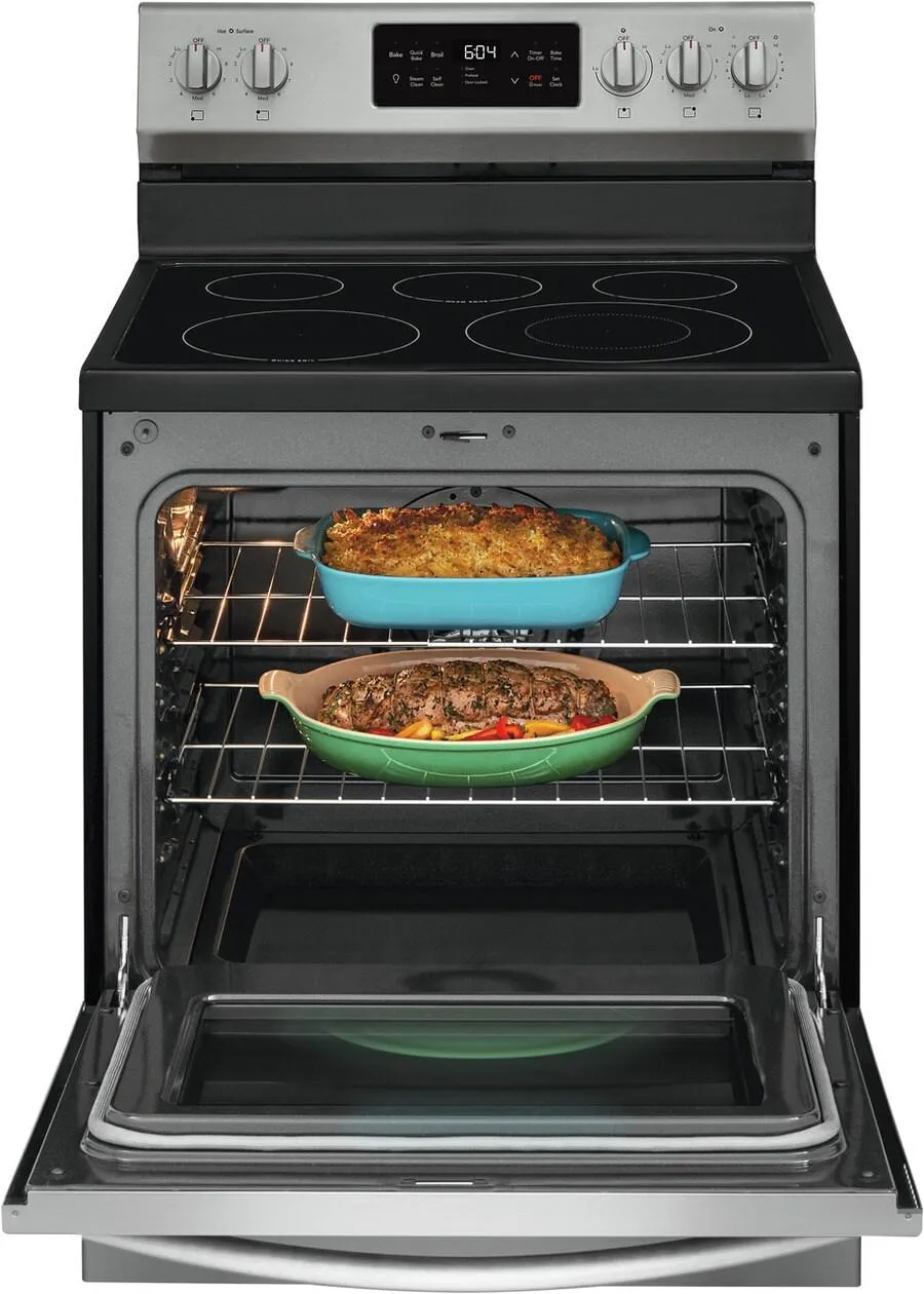 Frigidaire Gallery 30" Freestanding Electric Range with Steam Clean