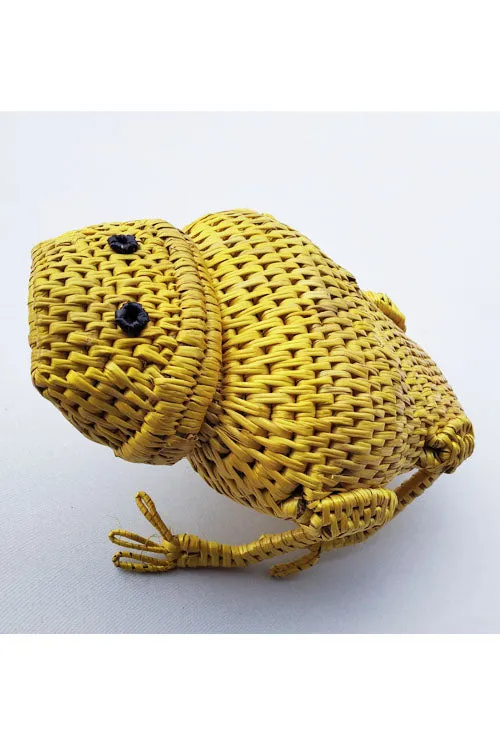 Handcrafted-Sikki-grass-Frog-Container