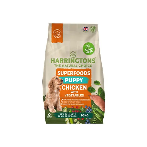 Harringtons Puppy Grain Free Superfoods Chicken & Vegetable 10kg Dry Dog Food