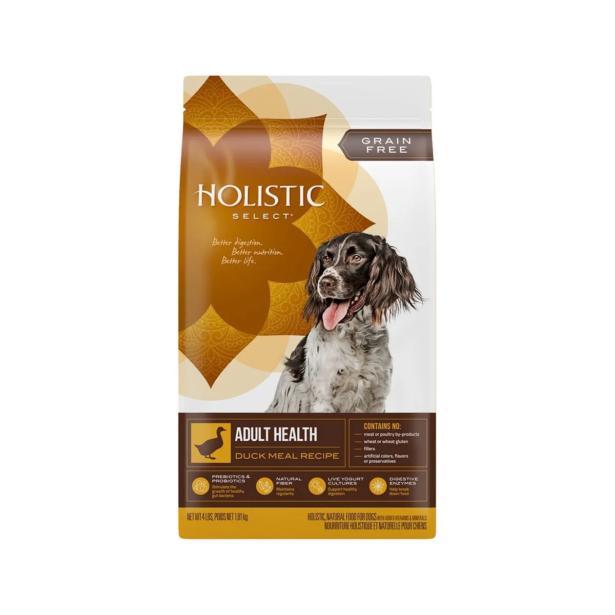 Holistic Select Duck Meal Recipe Dry Dog Food 30lb