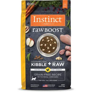 Instinct Raw Boost Grain-Free Recipe with Real Chicken Dry Cat Food 5lb