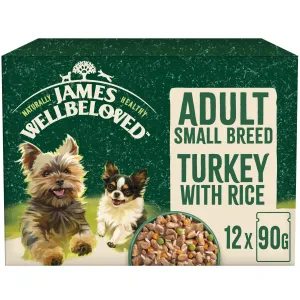 James Wellbeloved Adult Small Breed Turkey Pouch 12x90g