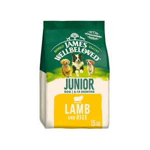 James Wellbeloved Junior with Lamb & Rice 15kg Dry Dog Food