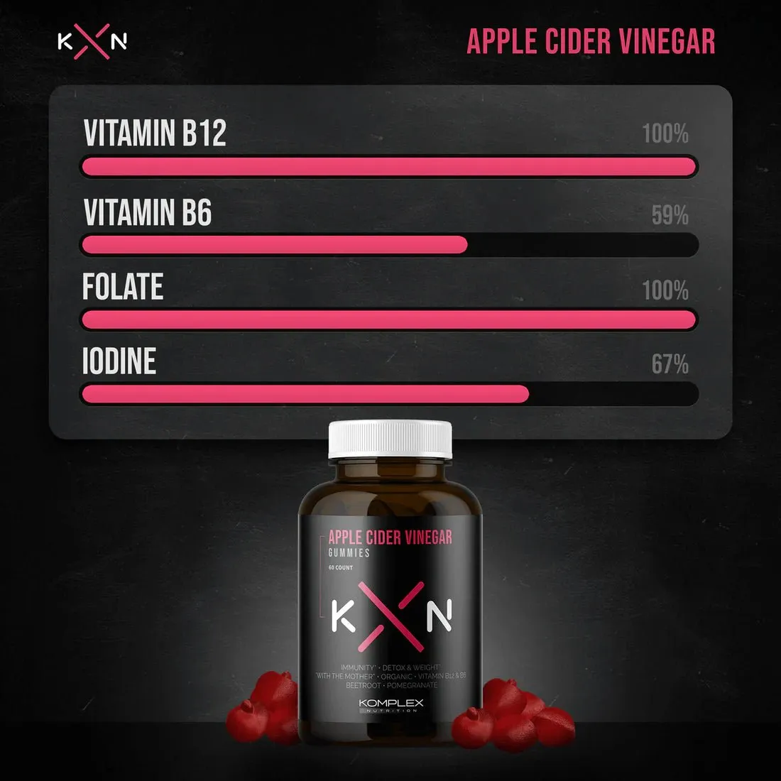 KompleX Nutrition Apple Cider Vinegar Gummies