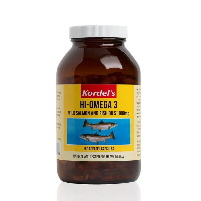 Kordelâ€™s Hi- Omega 3 Wild Salmon and Fish Oils 1000 mg C180