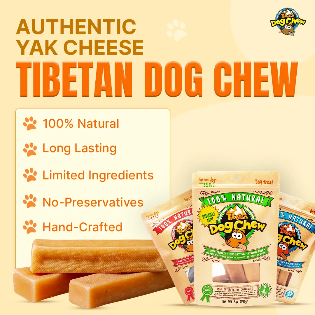 Large Dog Starter Pack - 3 Sticks Long Lasting Yak Cheese Chew