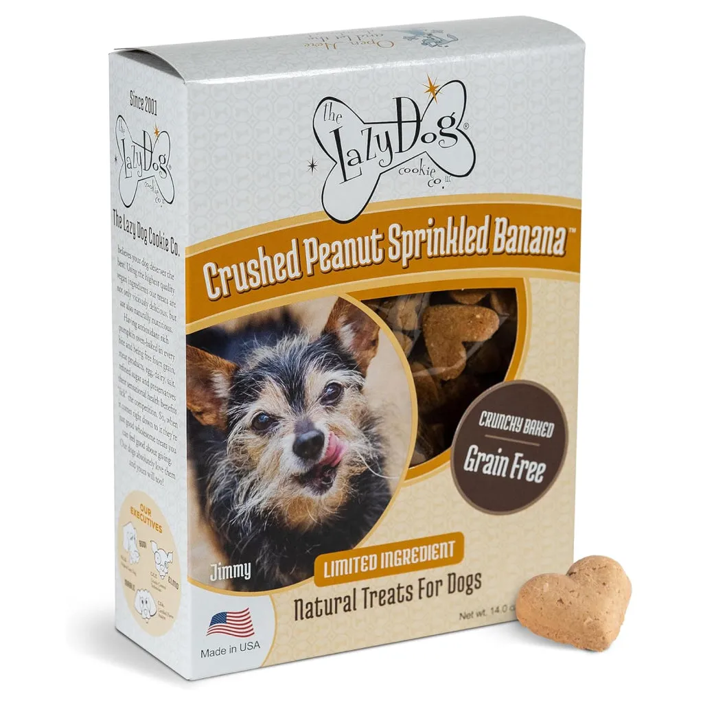 Lazy Dog Grain Free Crushed Peanut Sprinkled Banana Treat For Dog (14 oz)