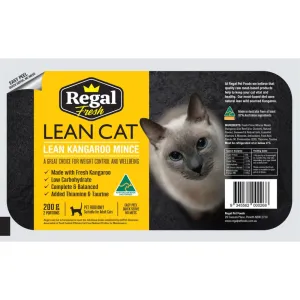 Lean Cat Kangaroo Mince Raw Grain-Free Frozen Cat Food 200g