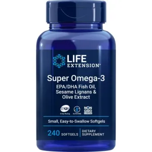 Life Extension Super Omega-3 EPH/DHA w/ Sesame Lignans & Olive Extract 240 Softgels