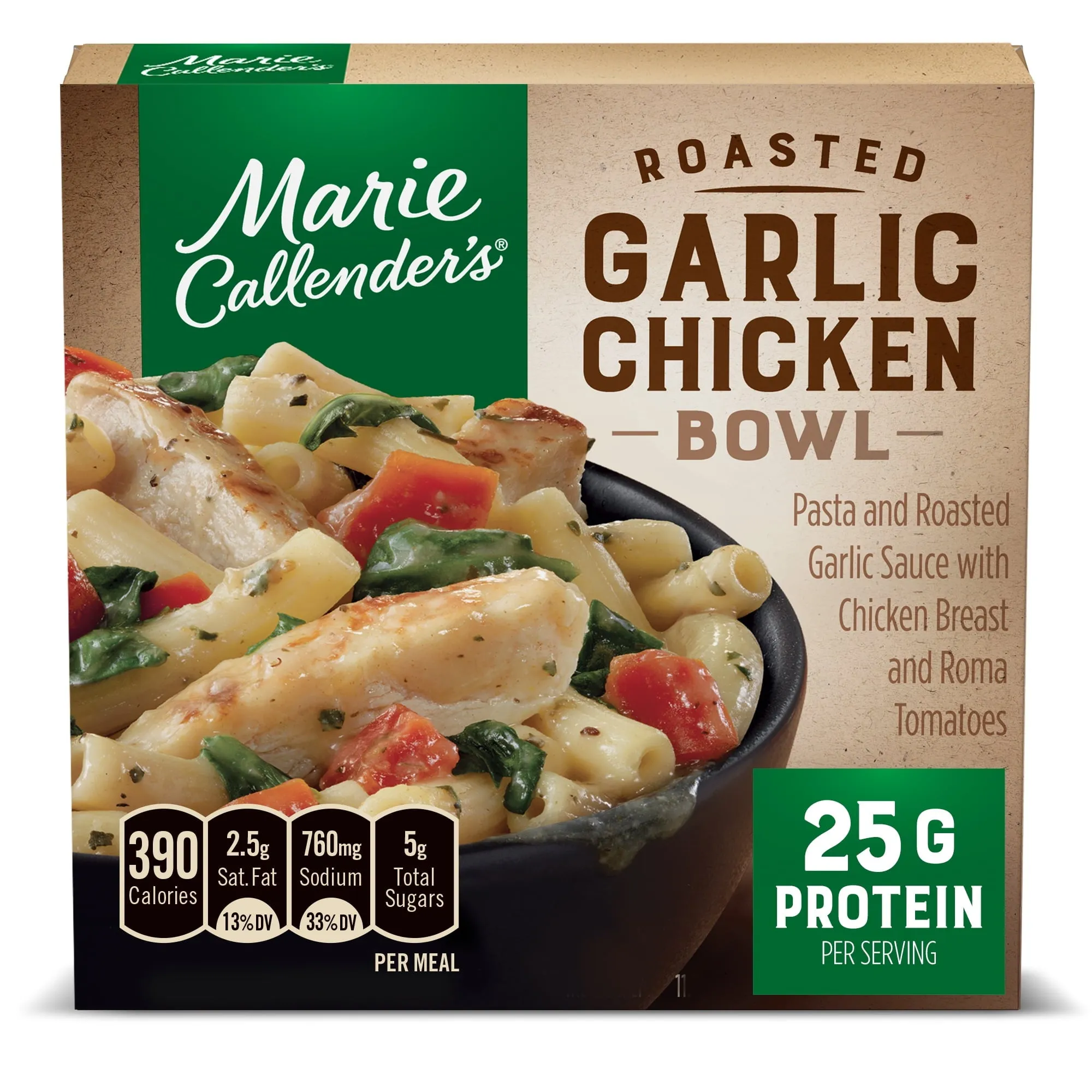 Marie Callender's Roasted Garlic Chicken Bowl Frozen Meal, 11.5 oz (Frozen)