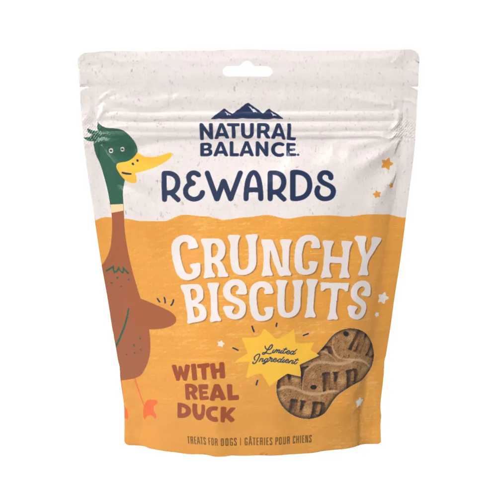 Natural Balance Rewards Crunchy Biscuits With Real Duck Dog Treats