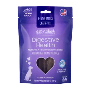 NPIC Get Naked Digestive Health Dental Chew Sticks Dog Treats