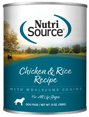 NutriSource Chicken & Rice Canned Dog Food