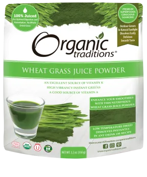 Organic Traditions Wheat Grass Juice Powder (150g)