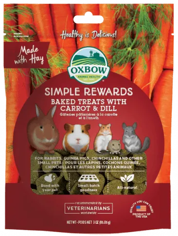 Oxbow Simple Rewards Baked Treats with Carrot & Dill