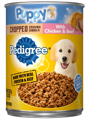 PEDIGREE PUPPY™ Complete Nutrition - Chopped Ground Dinner with Chicken & Beef Wet Dog Food