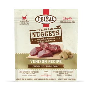 Primal Raw Frozen Venison Formula Nuggets For Cats