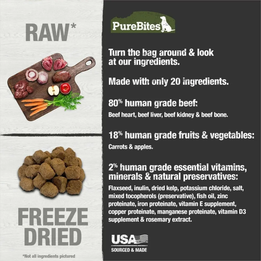 PureBites Beef Freeze-Dried Food Topper for Dogs