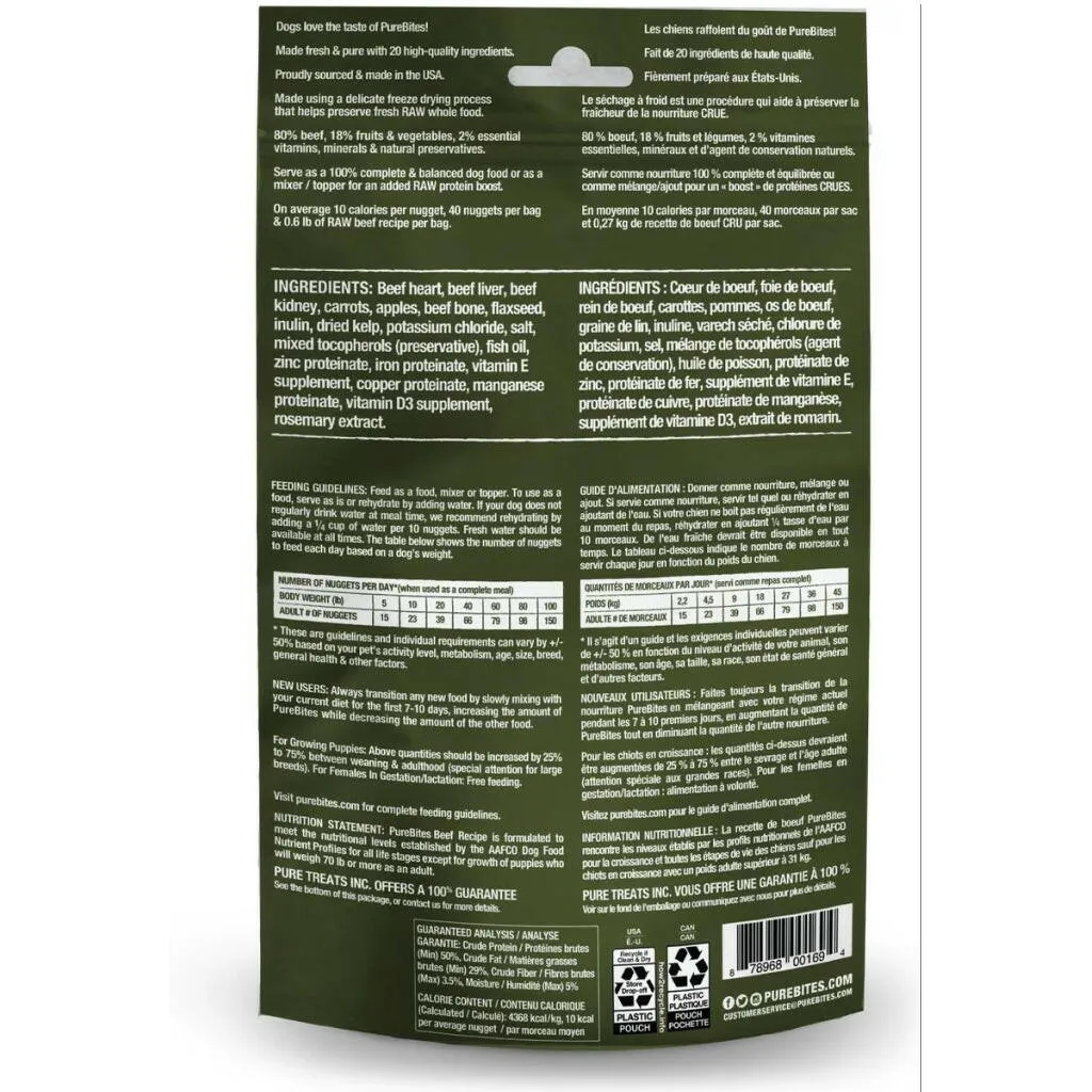 PureBites Beef Freeze-Dried Food Topper for Dogs