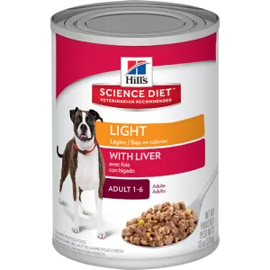 Science Diet Adult Light with Liver Wet Dog Food