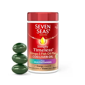 Seven Seas Simply Timeless Omega-3 Cod Liver Oil (90 Capsules)