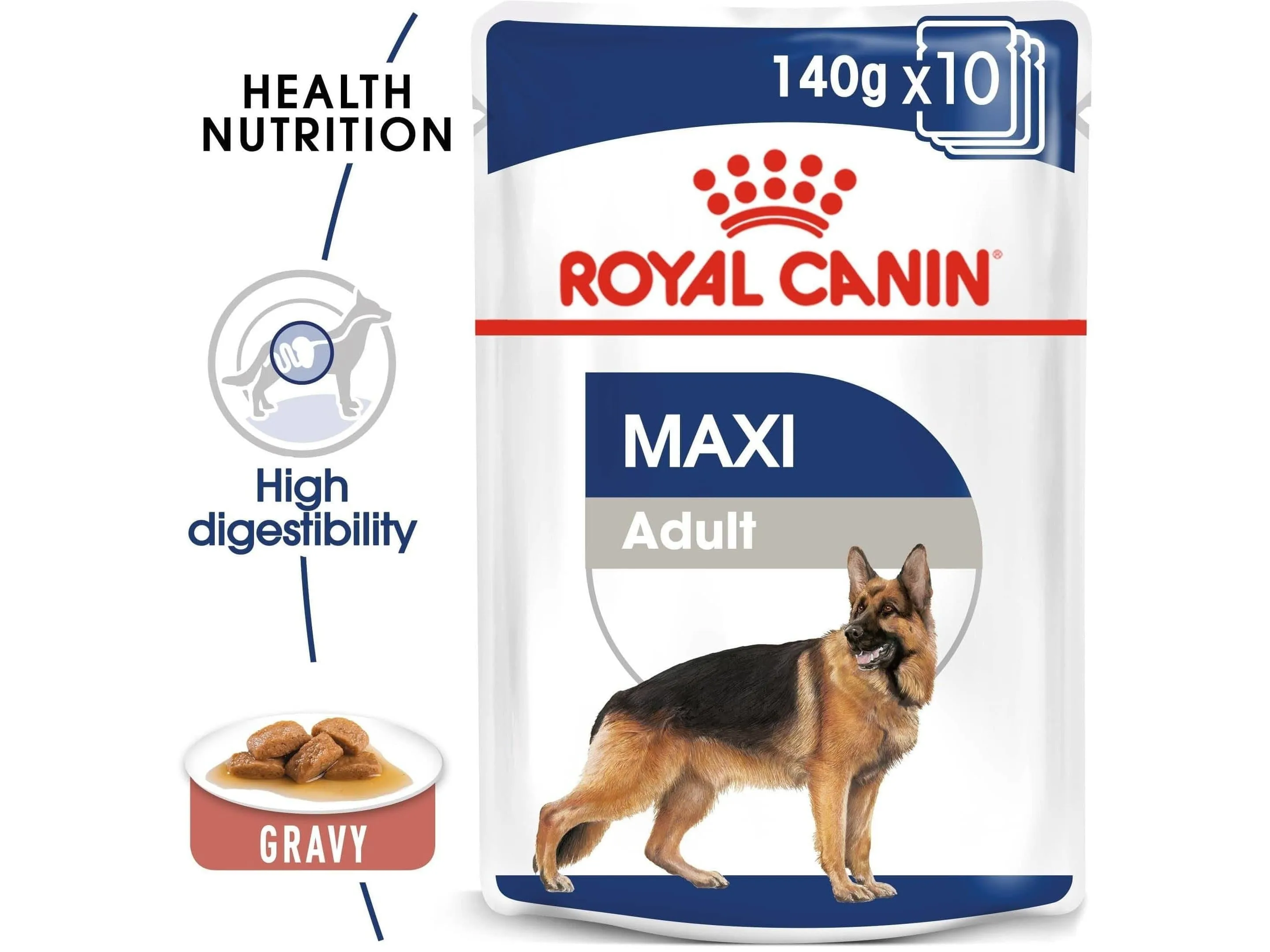 Size Health Nutrition Maxi Adult (WET FOOD - Pouches) 140Gx10