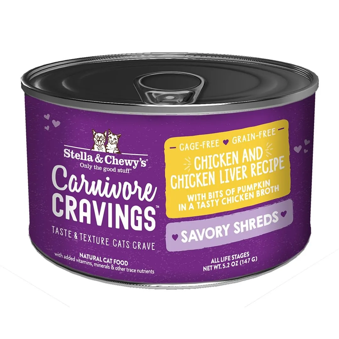 Stella & Chewy's Carnivore Cravings Savory Shreds Chicken & Chicken Liver Wet Cat Food