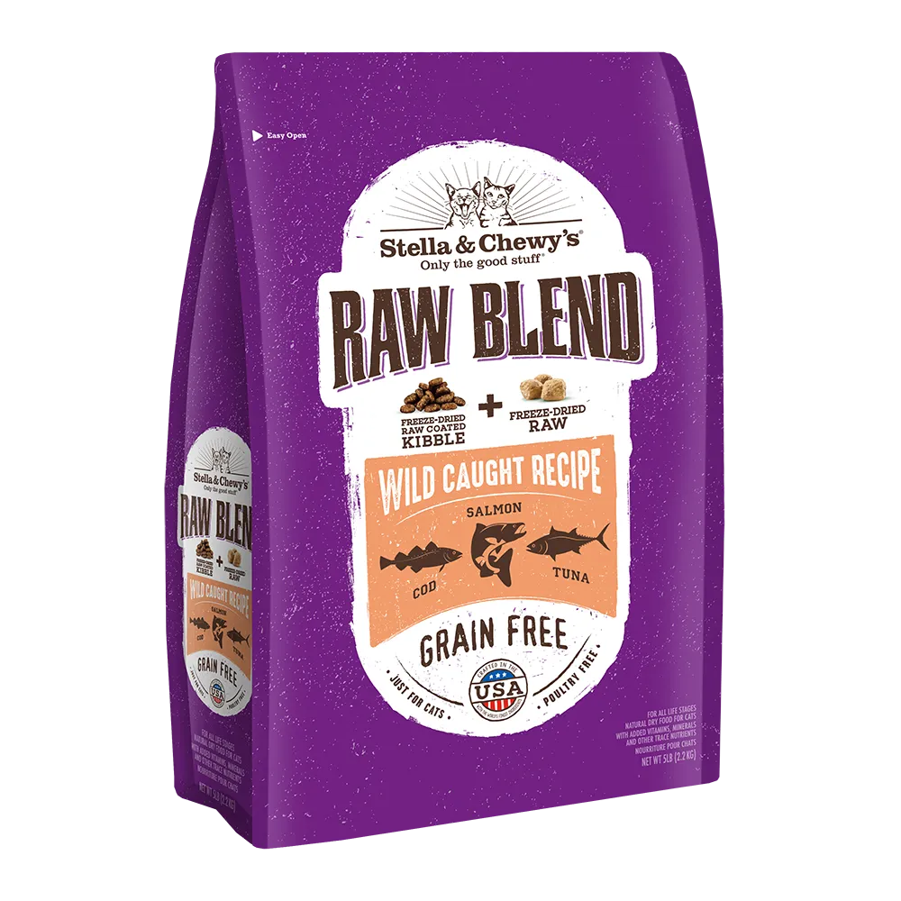 Stella & Chewy's Cat Raw Blend Kibble Wild Caught Recipe 5lb