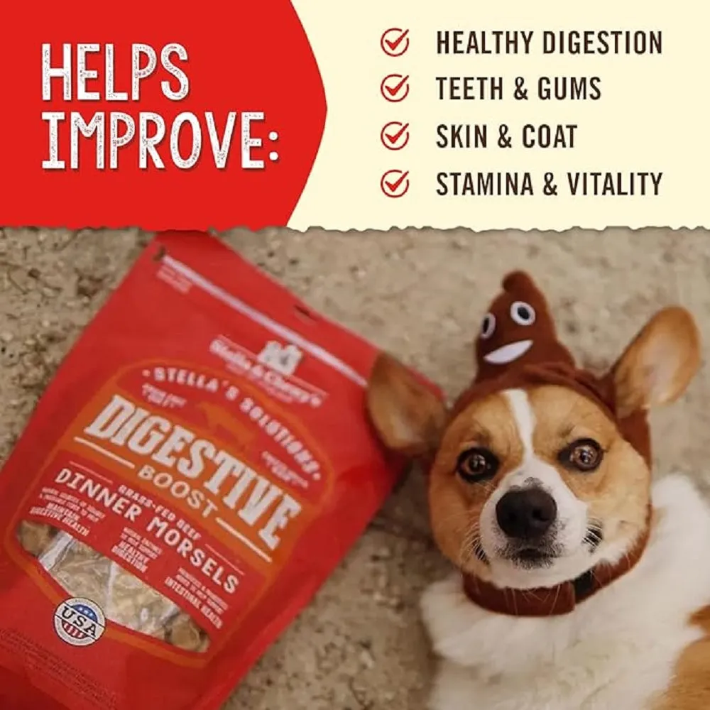 Stella's Solutions Digestive Support Freeze Boost Grass Fed Beef - Meal or Topper Dog Food