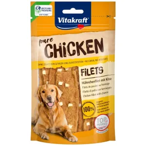 Vitakraft Dog Treats Pure Chicken Filets with Cheese 80g