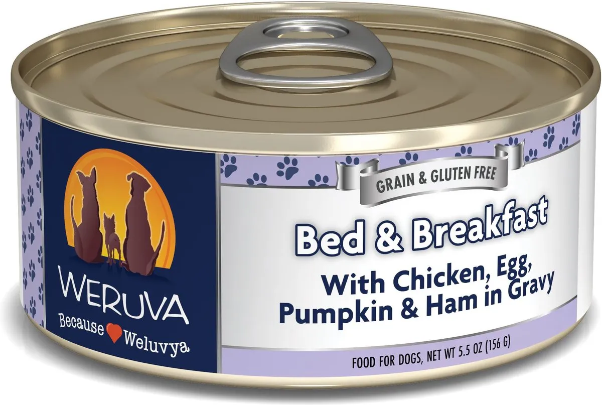 Weruva Bed & Breakfast with Chicken, Egg, Pumpkin & Ham in Gravy Canned Dog Food