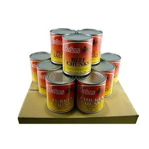 Yoder's Canned Premium Variety Pack (Beef, Chicken, Hamburger, Turkey, Pork, Pork Sausage) 12 Cans/Full Case