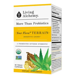 Your Flora Probiotics Terrain Gut & Digestive Lining 60 Caps By Living Alchemy